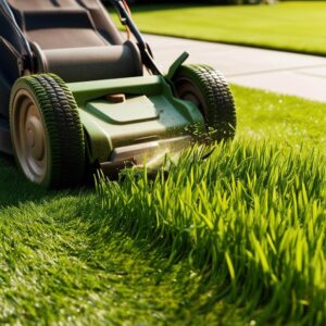 Mowing lawn to proper height can help prevent crabgrass